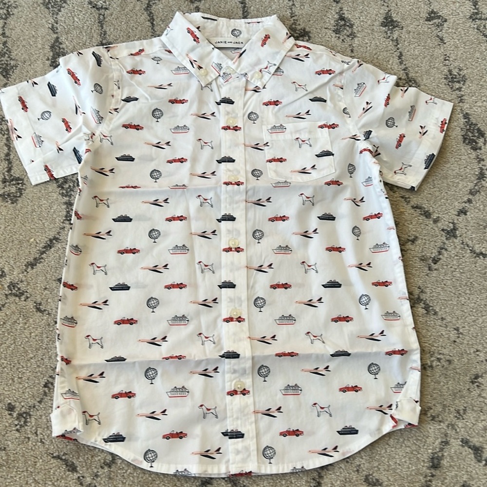 NWT Janie and Jack Short Sleeve Button Up!